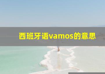 西班牙语vamos的意思