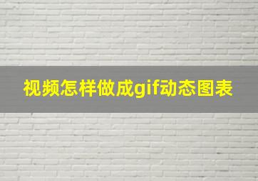 视频怎样做成gif动态图表