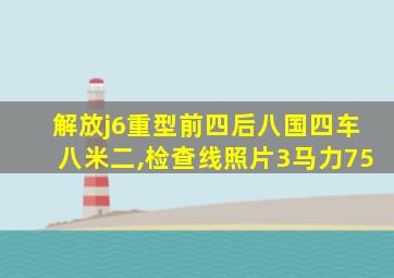 解放j6重型前四后八国四车八米二,检查线照片3马力75