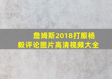 詹姆斯2018打服杨毅评论图片高清视频大全