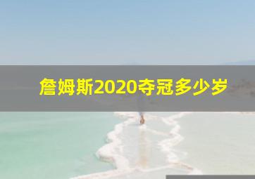 詹姆斯2020夺冠多少岁