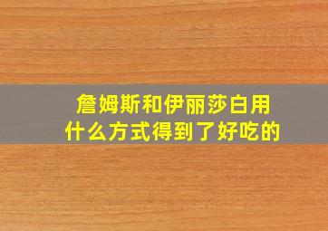 詹姆斯和伊丽莎白用什么方式得到了好吃的