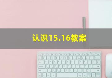 认识15.16教案