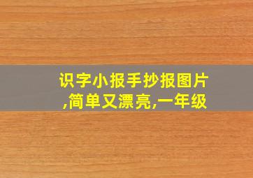 识字小报手抄报图片,简单又漂亮,一年级