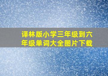 译林版小学三年级到六年级单词大全图片下载