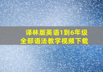 译林版英语1到6年级全部语法教学视频下载