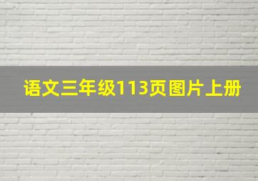 语文三年级113页图片上册