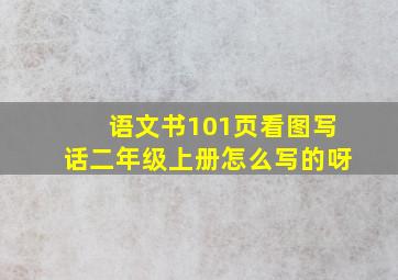 语文书101页看图写话二年级上册怎么写的呀