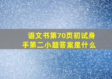 语文书第70页初试身手第二小题答案是什么