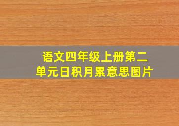 语文四年级上册第二单元日积月累意思图片