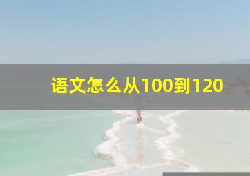 语文怎么从100到120