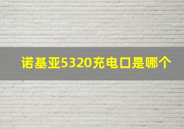 诺基亚5320充电口是哪个