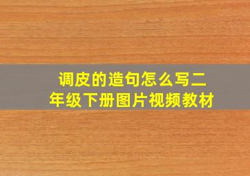 调皮的造句怎么写二年级下册图片视频教材