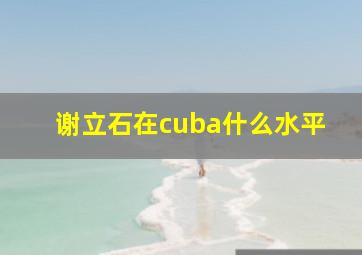 谢立石在cuba什么水平