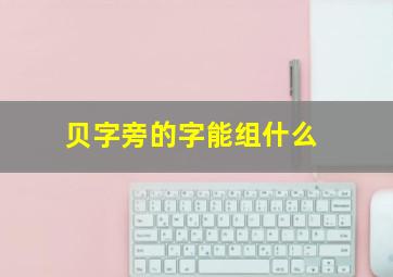 贝字旁的字能组什么