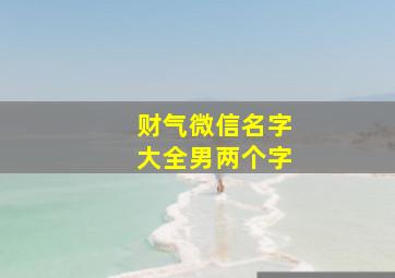 财气微信名字大全男两个字