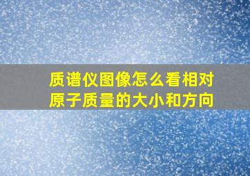 质谱仪图像怎么看相对原子质量的大小和方向