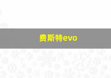 费斯特evo