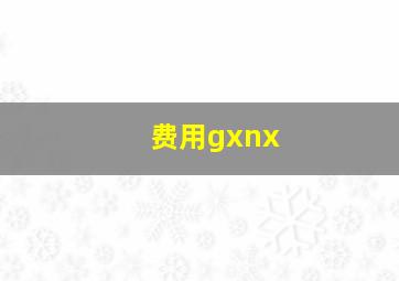 费用gxnx