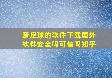 赌足球的软件下载国外软件安全吗可信吗知乎