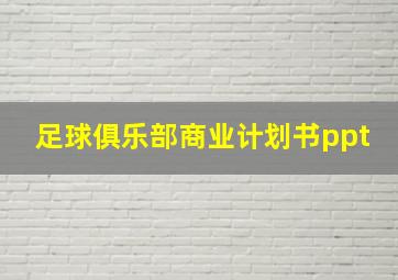 足球俱乐部商业计划书ppt