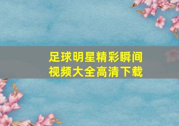 足球明星精彩瞬间视频大全高清下载