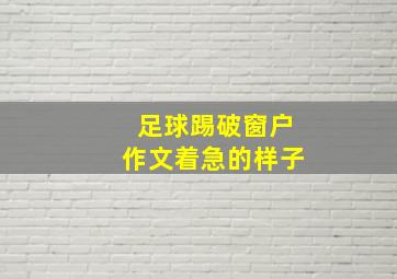 足球踢破窗户作文着急的样子