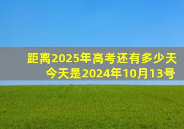 距离2025年高考还有多少天今天是2024年10月13号