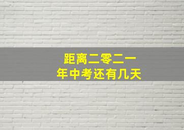 距离二零二一年中考还有几天