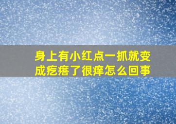 身上有小红点一抓就变成疙瘩了很痒怎么回事