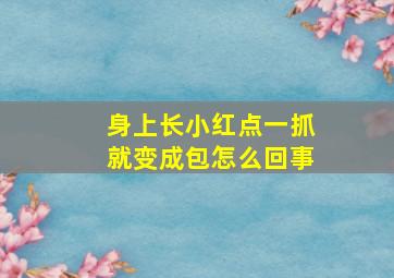 身上长小红点一抓就变成包怎么回事