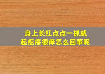 身上长红点点一抓就起疙瘩很痒怎么回事呢