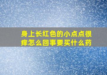 身上长红色的小点点很痒怎么回事要买什么药