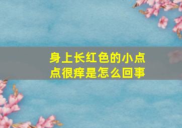 身上长红色的小点点很痒是怎么回事