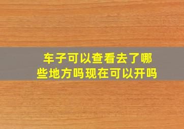 车子可以查看去了哪些地方吗现在可以开吗