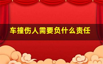 车撞伤人需要负什么责任