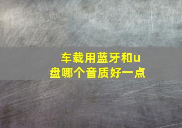 车载用蓝牙和u盘哪个音质好一点