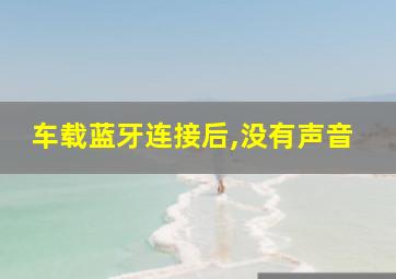 车载蓝牙连接后,没有声音