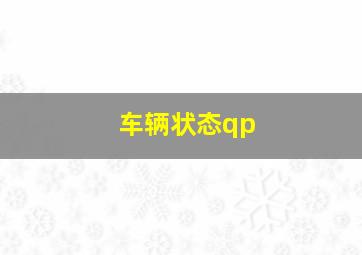 车辆状态qp