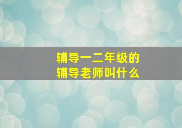 辅导一二年级的辅导老师叫什么