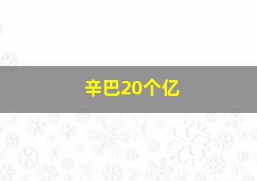 辛巴20个亿