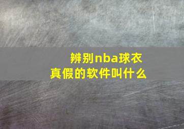 辨别nba球衣真假的软件叫什么