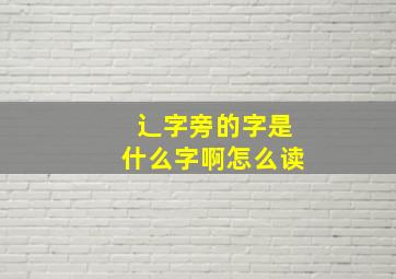 辶字旁的字是什么字啊怎么读