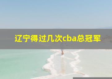 辽宁得过几次cba总冠军