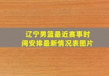 辽宁男篮最近赛事时间安排最新情况表图片