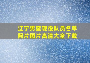 辽宁男篮现役队员名单照片图片高清大全下载