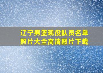 辽宁男篮现役队员名单照片大全高清图片下载