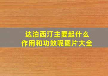 达泊西汀主要起什么作用和功效呢图片大全