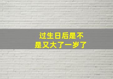 过生日后是不是又大了一岁了