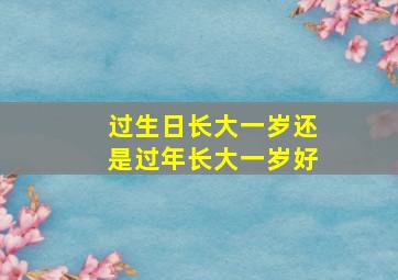 过生日长大一岁还是过年长大一岁好